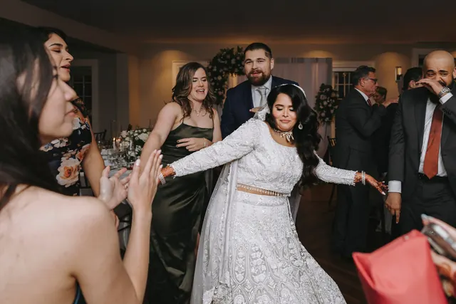 Dancing in white.
